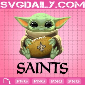 Baby Yoda With New Orleans Saints Png, Football Png, Saints Png, Baby Yoda Png, NFL Png, Png Files