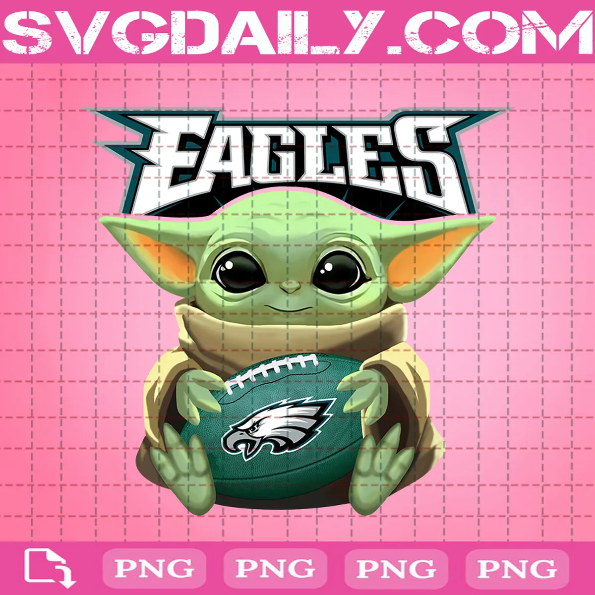 Baby Yoda With Philadelphia Eagles Png, Football Png, Eagles Png, Baby Yoda Png, NFL Png, Png Files
