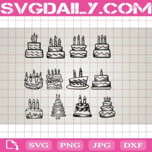Birthday Cake Svg Free, Birthday Cake Bundle Free, Birthday Svg Free, Clip Cut File Svg, File Svg Free