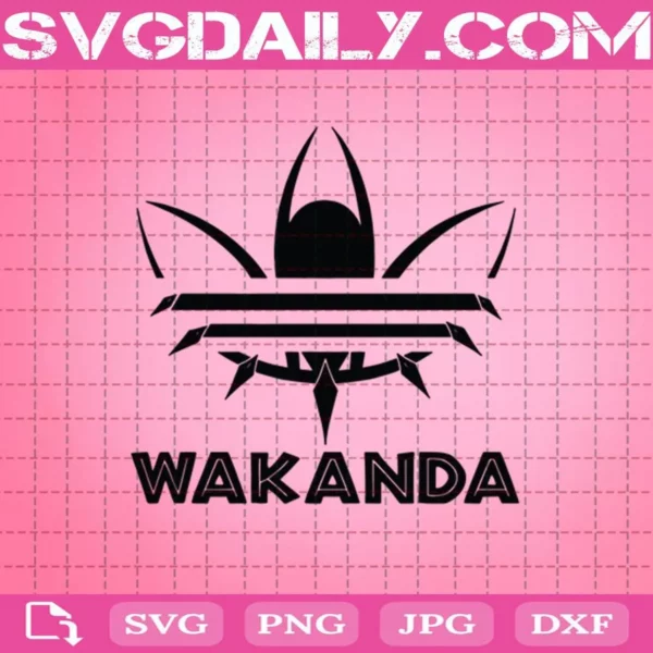 Black Panther Wakanda Adidas Logo Style Svg, Wakanda Forever Svg, Wakanda Adidas Svg, Adidas Logo Style Svg