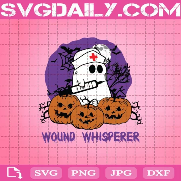 Boo Ghost Nurse Pumpkin Wound Whisperer Halloween Svg, Boo Ghost Nurse Svg, Boo Ghost Svg, Nurse Svg, Halloween Svg