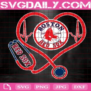 Boston Red Sox Nurse Stethoscope Svg, Boston Red Sox Svg, Red Sox Baseball Svg, MLB Svg, Nurse Sport Svg