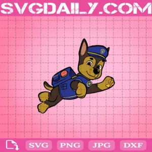 Chase Paw Patrol Svg, Paw Partol Svg, Cute Dog Svg, Gift For Baby Svg, Svg Dxf Png Eps Cutting Cut File Silhouette Cricut