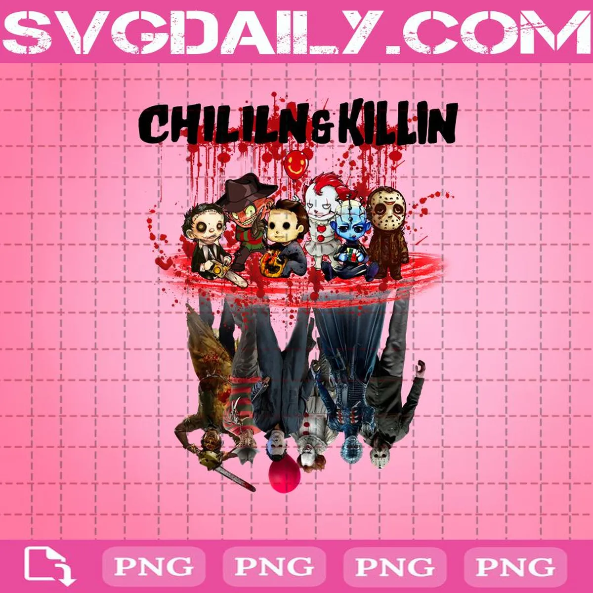 Chillin And Killin Png, Horror Movie Png, Jason Png, Penny Wise Png, Halloween Png, Horror Characters Png, Scary Movie Png