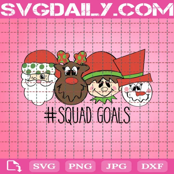 Christmas Squad Goals Svg, Christmas Santa Squad Svg, Christmas Deer Svg, Snowman Svg, Merry Christmas Svg, For Cricut, Christmas Kids Svg For Shirt, Svg Design