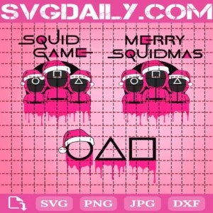 Christmas Squid Game Svg Bundle, Christmas Svg, Happy Squidmas Svg, Merry Squidmas Svg, Squid Games Svg, Kdrama Svg