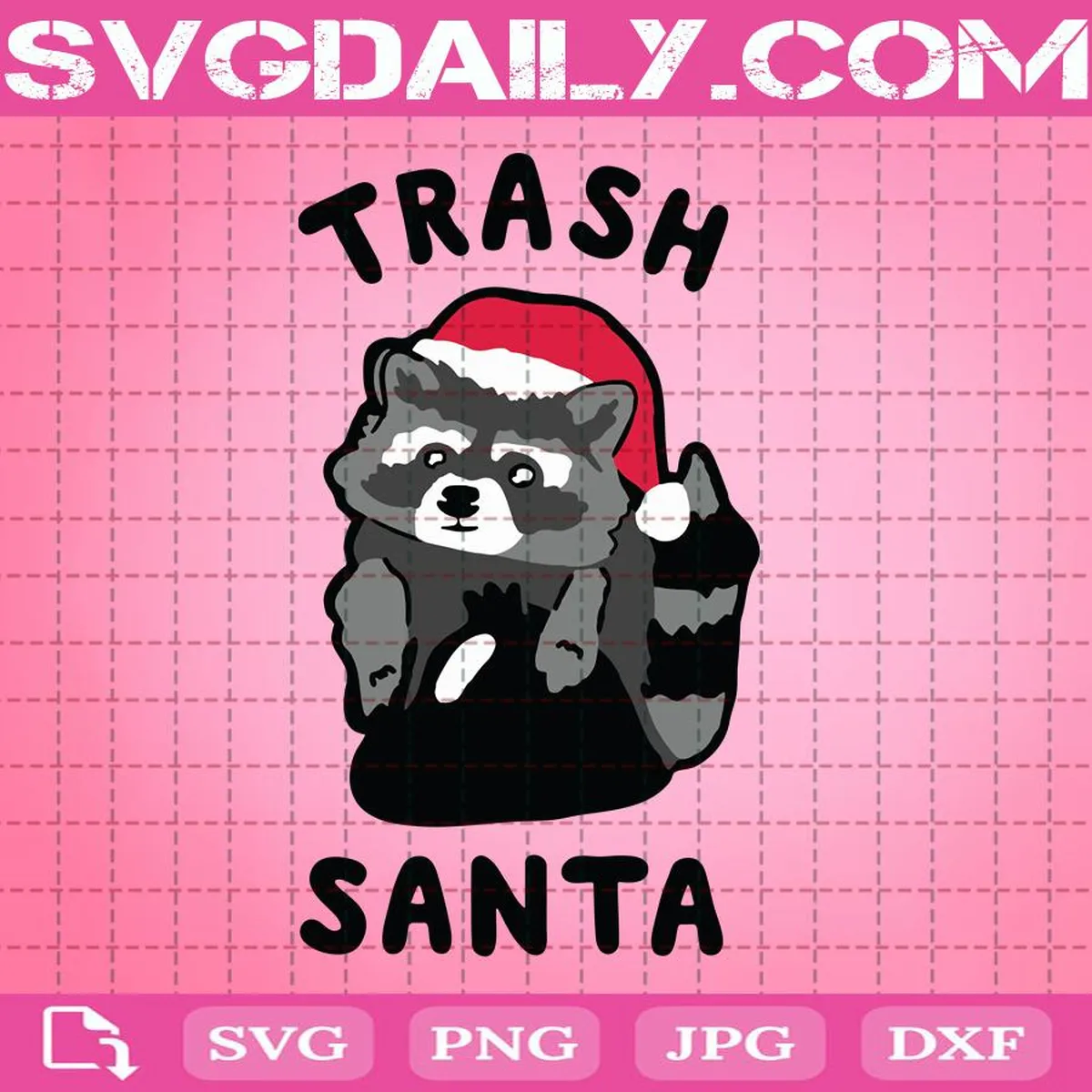Christmas Trash Santa Claus Hat Svg, Merry Christmas Svg, Funny Christmas Trash Svg, Santa Christmas Svg