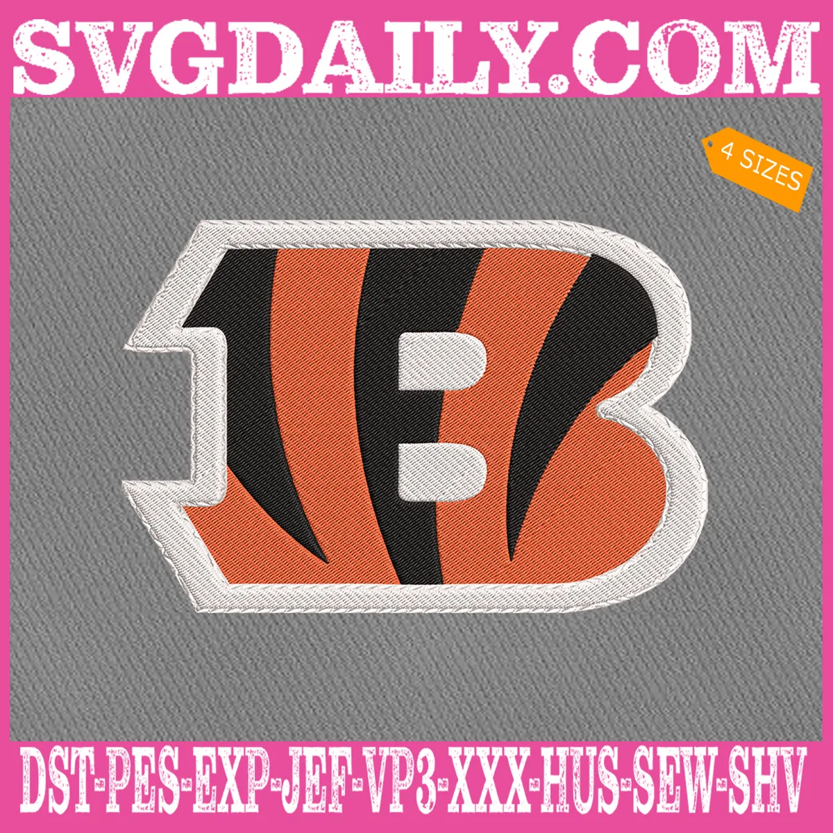 Cincinnati Bengals Embroidery Files, Sport Team Embroidery Machine, NFL ...