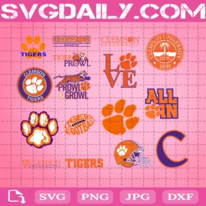 ClemsonTigers NCAA Svg Bundle, Sport Logo Svg, NCAA Svg, Logo NCAA Svg, Sport Svg