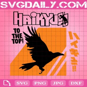 Crow Flying Haikyuu Volleyball Logo Svg, Crow Flying Svg, To The Top Svg, Crow Logo Svg, Svg Png Dxf Eps Download Files