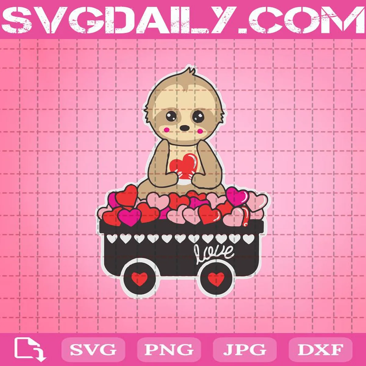 Cute Sloth Valentines Day Heart Svg, Sloth Happy Valentine’s Day Svg, Love Sloth Svg, Cute Valentine Svg, Sloth Svg