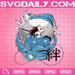 Demon Slayer Kimetsu No Yaiba Svg, Kamado Tanjirou Svg, Anime Svg, Japanese Anime Svg, Svg Png Dxf Eps AI Instant Download