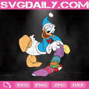 Donald Duck Svg, Donald Duck Christmas Svg, Donald Svg, Donald Disney Svg, Donald Socks Svg, Disney Christmas Svg