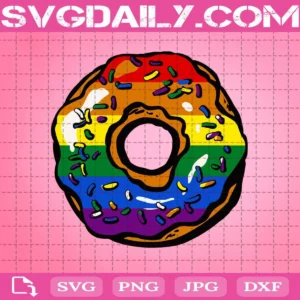 Donut LGBT Svg, Donut Cake Svg, Donut Svg, Donut Lovers Svg, LGBT Svg, Donut Gifts Svg, Cake Gifts Svg, Rainbow Svg, Color Donut Svg