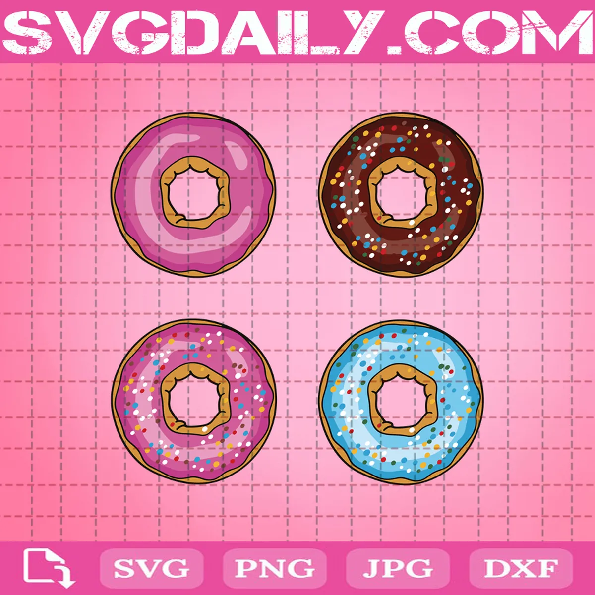 Donut Svg Bundle, Donut Svg, Files For Silhouette Files For Cricut Svg Dxf Eps Png Instant Download