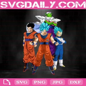 Dragon Ball Z Svg, Goku Svg, Vegeta Svg, Gohan Svg, Piccolo Svg, Anime Svg, Svg Png Dxf Eps Download Files