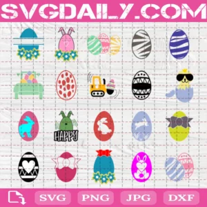 Easter Eggs Bundle Svg Free, Floral Egg Svg Free, Egg Bunny Easter Svg Free, Clip Cut File Svg, File Svg Free