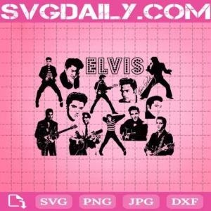 Elvis Presley Svg Bundle, Elvis Presley Svg, Singer Svg, Elvis Presley Singer Svg, Musician Svg, Svg Png Dxf Eps AI Instant Download