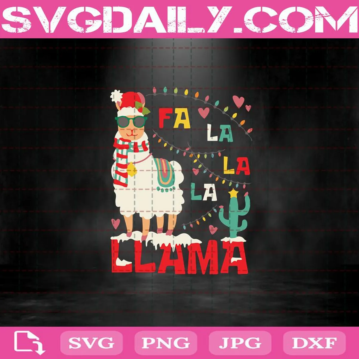 Fa la la la Llama Svg, Christmas Svg, Christmas Holiday Svg, Llama Svg, Christmas Llama Svg, Llama Gifts Svg, Llama Lovers Svg, Merry Christmas Svg