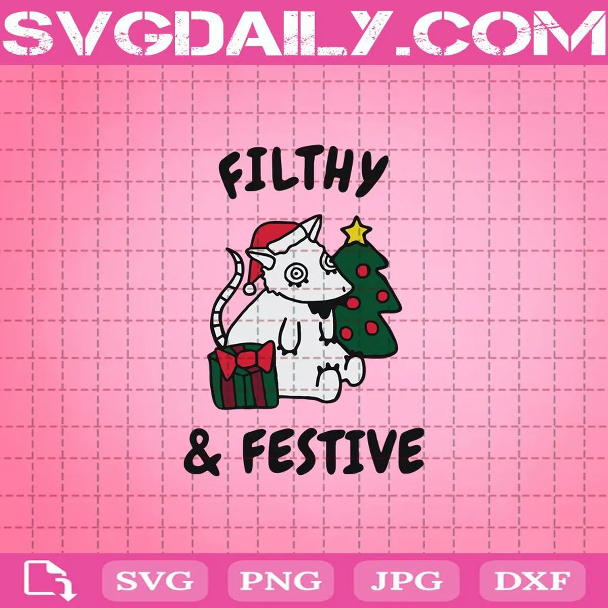 Filthy Festive Mery Christmas Svg, Christmas Tree Svg, Noel Gift Svg, Santa Christmas Svg, Merry Christmas Svg