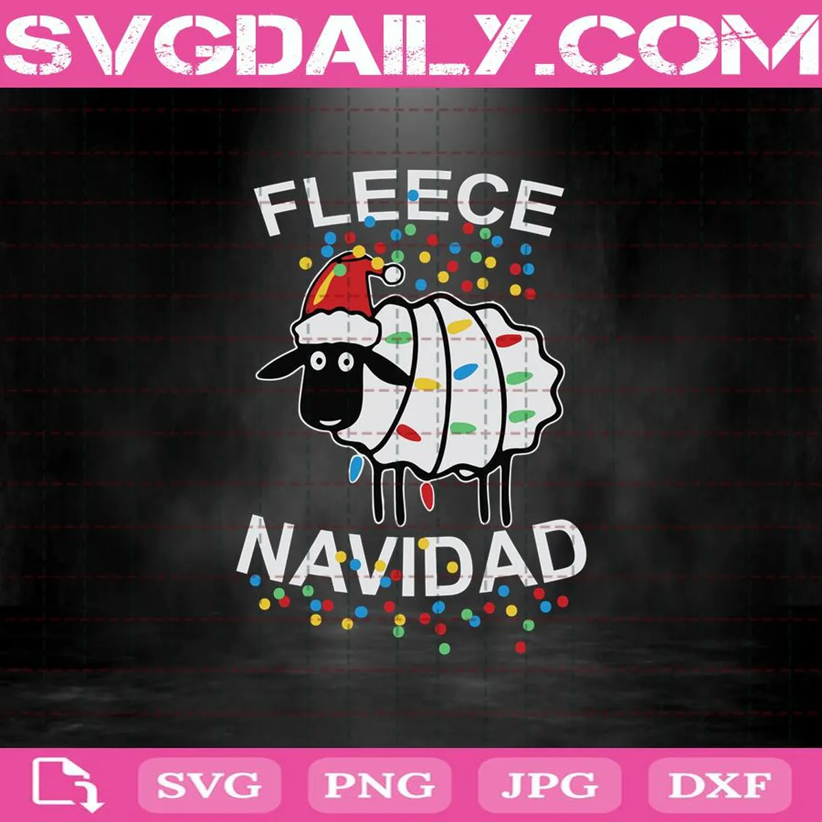 Fleece Navidad Svg, Fleece Navidad Christmas Sheep Cuttable Svg, December Svg, Christmas Svg, Funny Holiday Svg