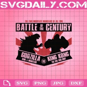 Godzilla And Kong Battle The Two Mighest Century Svg, Godzilla Vs King Kong Svg, Godzilla Svg, Kong Svg, Svg Png Dxf Eps AI Instant Download