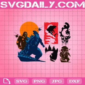 Godzilla Kong Svg Bundle, Monster Svg, Kong Skull Island Svg, Godzilla Svg, Kong Svg, Svg Png Dxf Eps AI Instant Download