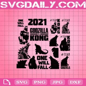 Godzilla Vs Kong Svg Bundle, Team Kong Svg, Team Godzilla Svg, Kong Svg, Godzilla Svg, Godzilla Vs Kong 2021 Svg