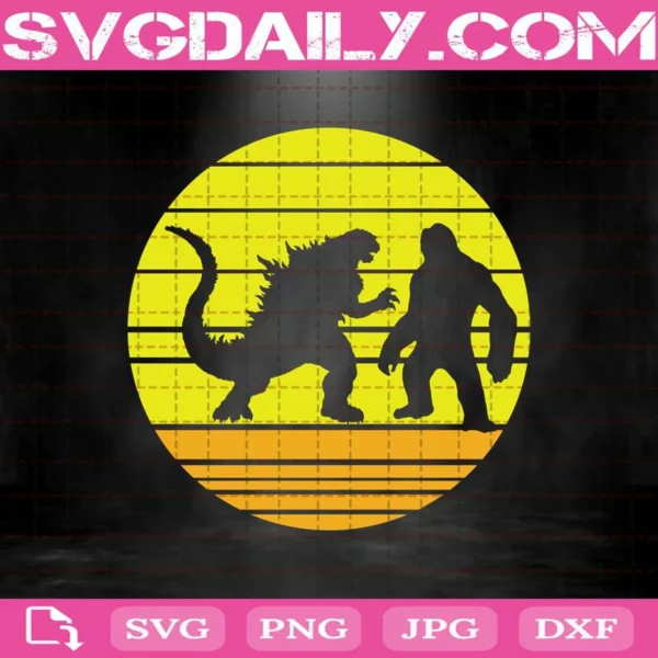 Godzilla Vs Kong Svg, Godzilla Svg, Kong Svg, Files For Silhouette Files For Cricut Svg Dxf Eps Png Instant Download