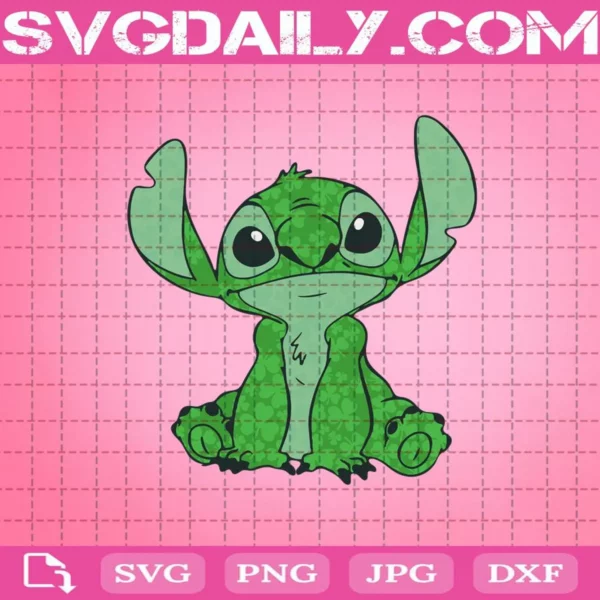 Green Irish Stitch Svg, Stitch Svg, Stitch Patty's Day Svg, Disney Stitch Svg, Lucky Shamrocks Svg, Svg Png Dxf Eps AI Instant Download