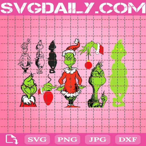 Grinch Christmas Bundle Svg, Christmas Svg, Grinch Santa Svg, Day Still Christmas Svg, The Grinch Svg, Merry Grinchmas Svg, Christmas Decoration Svg, Grinchmas, Grinchmas Blend