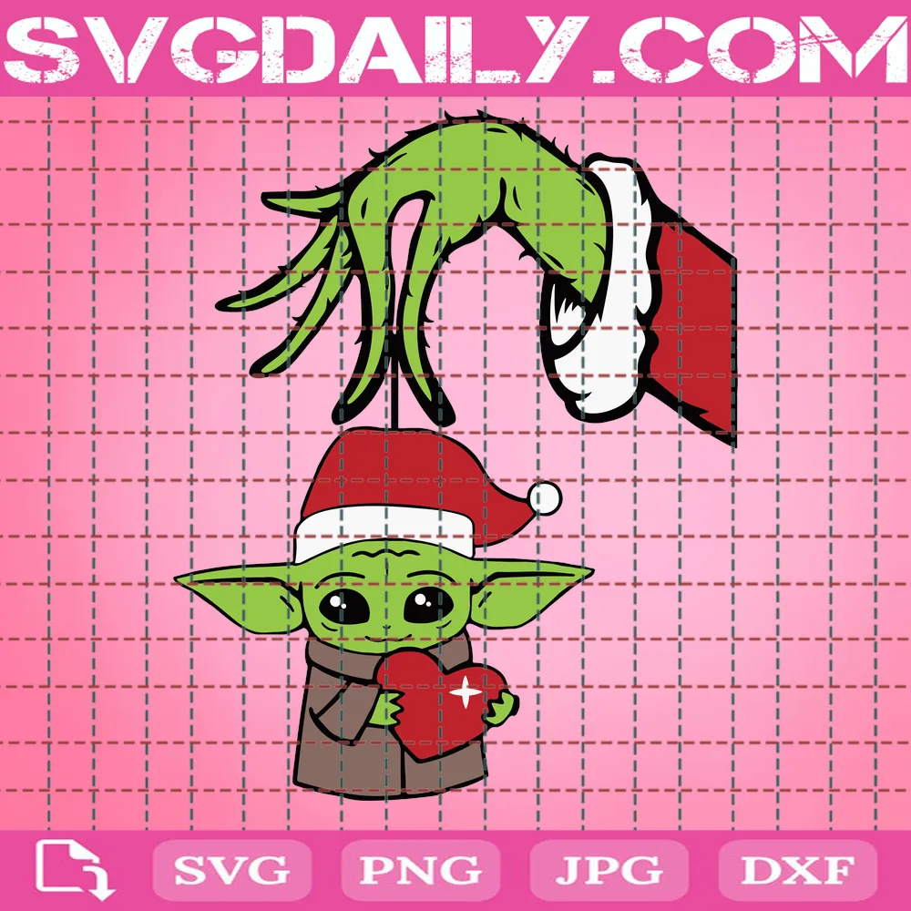 Grinch Hand Holding Baby Yoda Svg, Christmas Svg, Merry Christmas, Grinch Hand, Grinch Svg, Baby Yoda Svg, Yoda Svg, Cute Yoda Svg, Christmas Yoda, Christmas Grinch