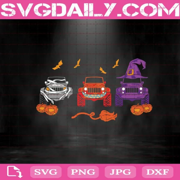 Halloween Svg, Jeep Halloween Fall Svg, Pumpkin Monster Truck Svg, Fall Truck Svg, Thanksgiving Svg, Fall Svg