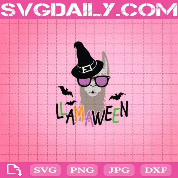 Halloween Svg, Llamaween Svg, Llama Svg, Happy Llama Ween Svg, Halloween Holiday Svg, Svg Png Dxf Eps Download Files