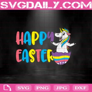 Happy Easter With Unicorn Svg, Happy Easter Egg Svg, Happy Easter Unicorn Svg, Unicorn Svg, Happy Easter Day Svg