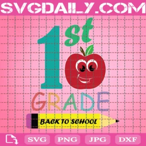 Hello First Grade Svg, Back To School Svg, 1St Grade Svg