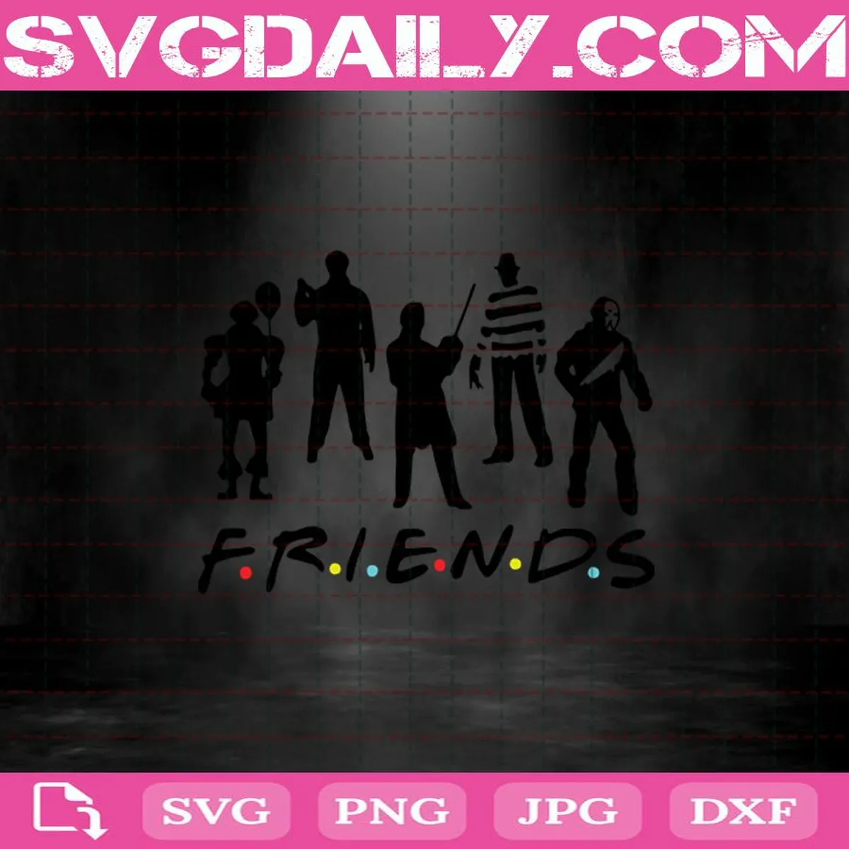Horror Character Movies Friends Svg, Halloween Horror Film Svg, Friends Horror Svg, Friends Svg, Horror Character Svg