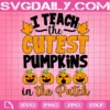 I Teach The Cutest Pumpkins In The Patch Svg, Halloween Svg, Cutest Svg, Pumpkins Svg, Halloween Svg, Cute Pumpkin Svg, Pumpkin Smiling Svg