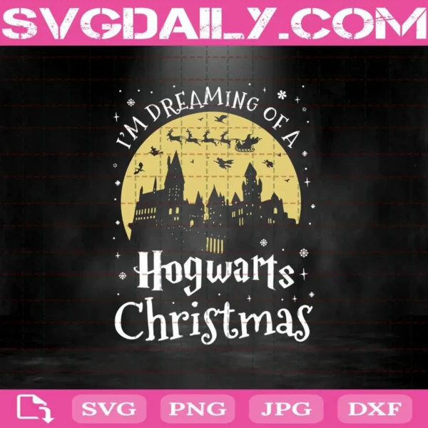 I’m Dreaming Of A Hogwarts Christmas Svg, Harry Potter Christmas Svg, Harry Potter Svg, Hogwarts Christmas Svg
