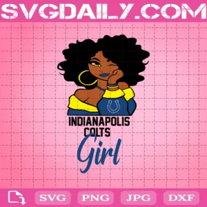 Indianapolis Colts Svg, Colts Svg, Black Woman Svg, Strong Woman Svg, Team Sport Girl Svg, Nfl Svg