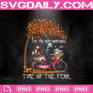 It's The Most Wonderful Time Of The Year Png, Jack Skellington And Sally Png, Jack Skellington Sally Zero Png, Nightmare Before Christmas Png, Halloween Png