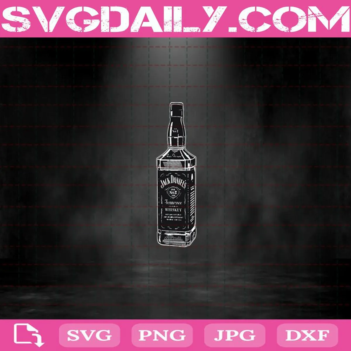 Jack Daniels Svg, Bottle Of Tennessee Whiskey Svg, Alcohol Jack Daniels Bottle Svg Png Dxf Eps AI Instant Download