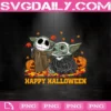 Jack Skellington And Baby Yoda Happy Halloween Png, Jack And Baby Yoda Png, Halloween Nightmare Before Christmas Svg, Halloween Svg