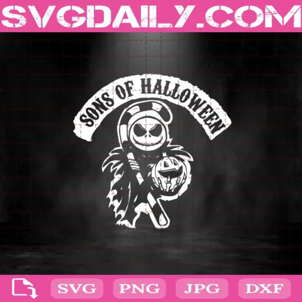 Jack Skellington Sons Of Halloween Svg, Jack Skellington Svg, Jack Halloween Svg, Halloween Svg, Instant Download