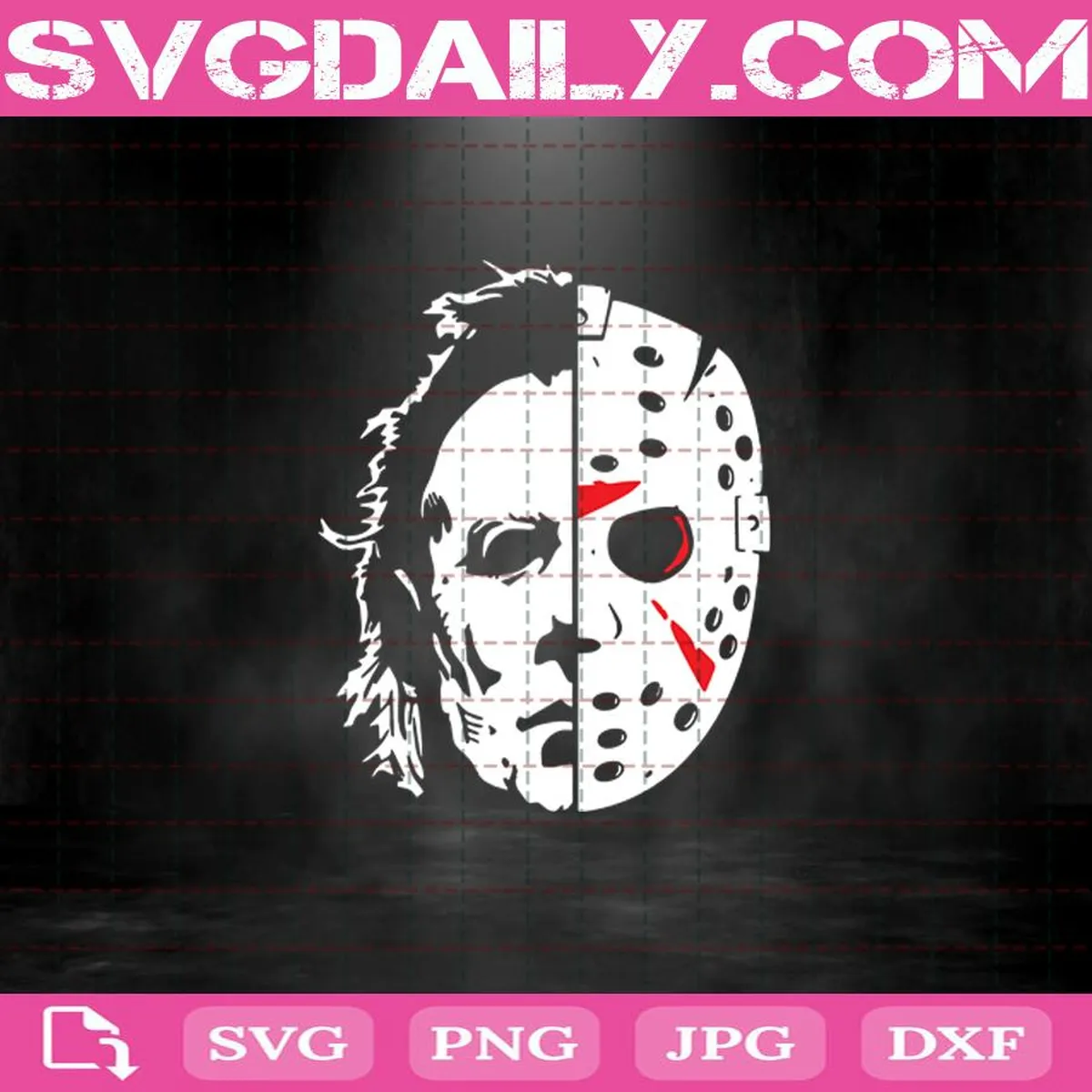 Jason Voorhees Michael Myers Svg Png Dxf Eps Cutting File for Cricut, Jason Mask Svg, Myers Svg, Horror Movies Svg, Halloween Svg
