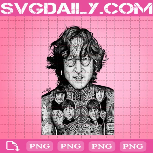 John Lennon Png, Famous People Png, The Beatles Png, Png Printable, Instant Download, Digital File