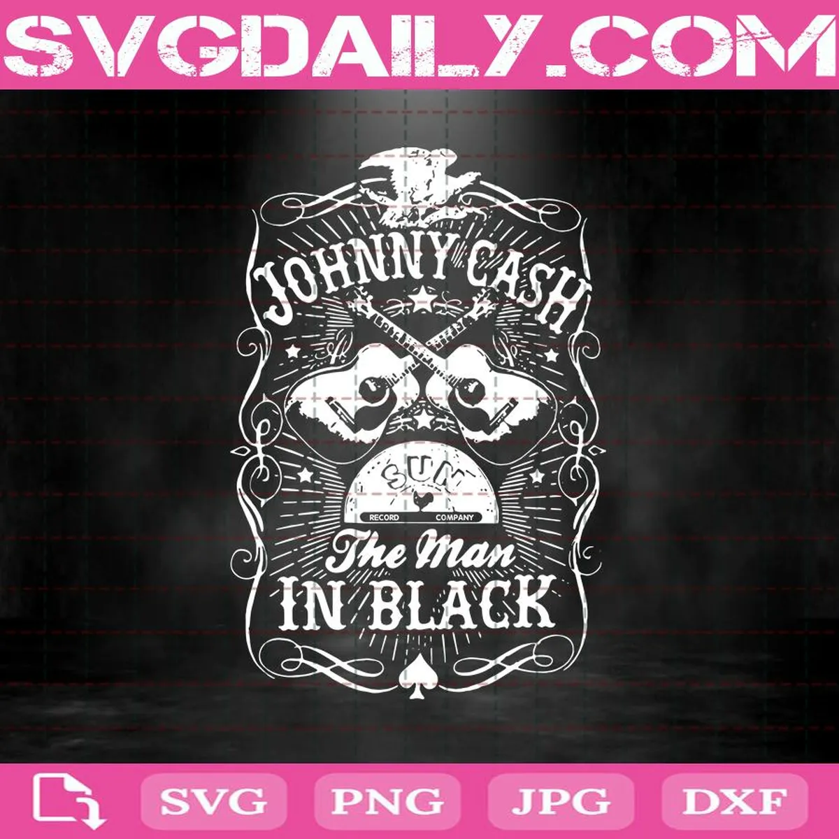 Johnny Cash The Man In Black Country Music Svg, Country Music Svg, Music Svg, Guitar Svg, Svg Png Dxf Eps AI Instant Download