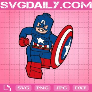 Lego Captain America Svg, Captain America Svg, Lego Svg, Captain America Blue Suit Svg, Super Heroes Svg