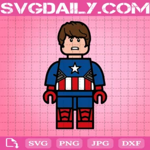 Lego Captain America Svg, Marvel Super Heroes Svg, Lego Svg, Captain America Svg, Svg Png Dxf Eps AI Instant Download