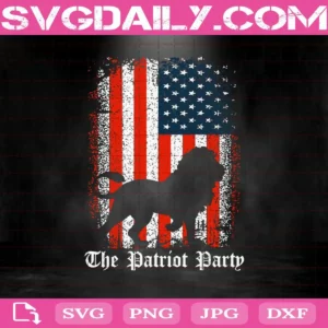 Lion The Patriot Party Svg, Patriot Party Lion Svg, Democratic Party American Patriot Svg, American Patriot Svg, Svg Png Dxf Eps